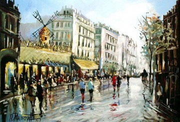 パリ Painting - リカルドマスカットのムーラン・ルージュ パリ